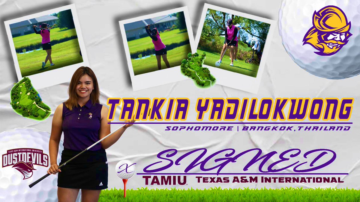 Sophomore Tanika Yadilokwong signed to continue her college golf career at Texas A&amp;M International University yesterday! We are so proud of her, the Dustdevils are getting a good one! 💛💜 #goconqs