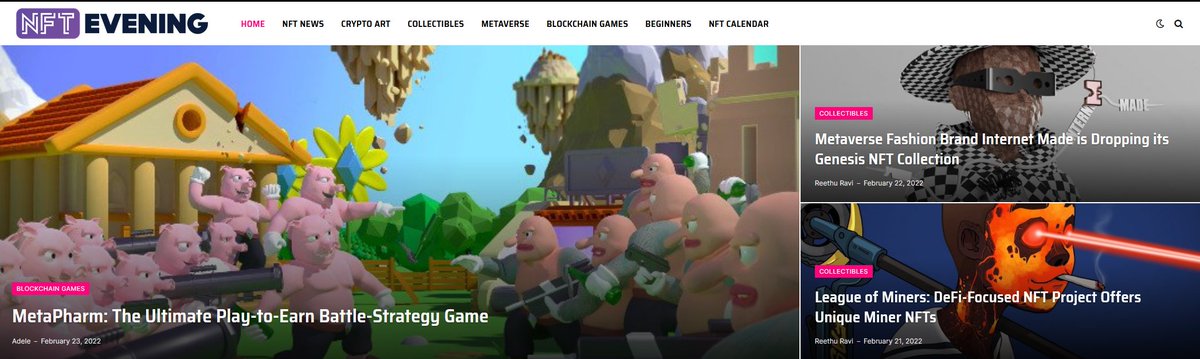 LOMiners's tweet image. 🎉We are featured on the front page of @NFTevening 

Here´s the article :)

nftevening.com/league-of-mine…

#NFT #Ethereum #NFTs #ETH #ethnft #upcomingnft