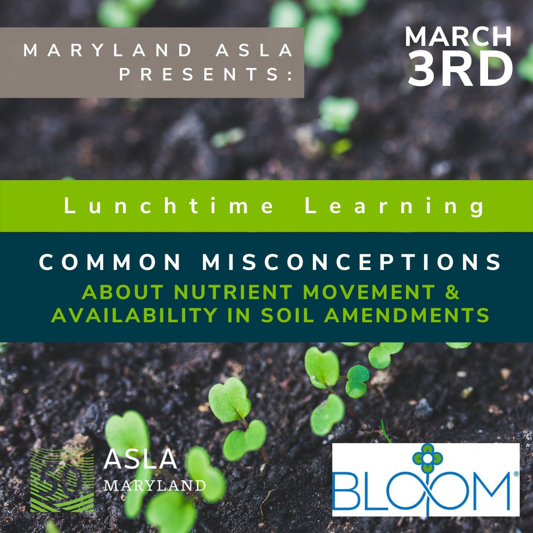 NEXT THURSDAY: Join MDASLA for a Lunch &amp; Learn presentation with our friends at Bloom Soil worth 1 LACES credit!

Grab your tickets here:
eventbrite.com/e/common-misco…