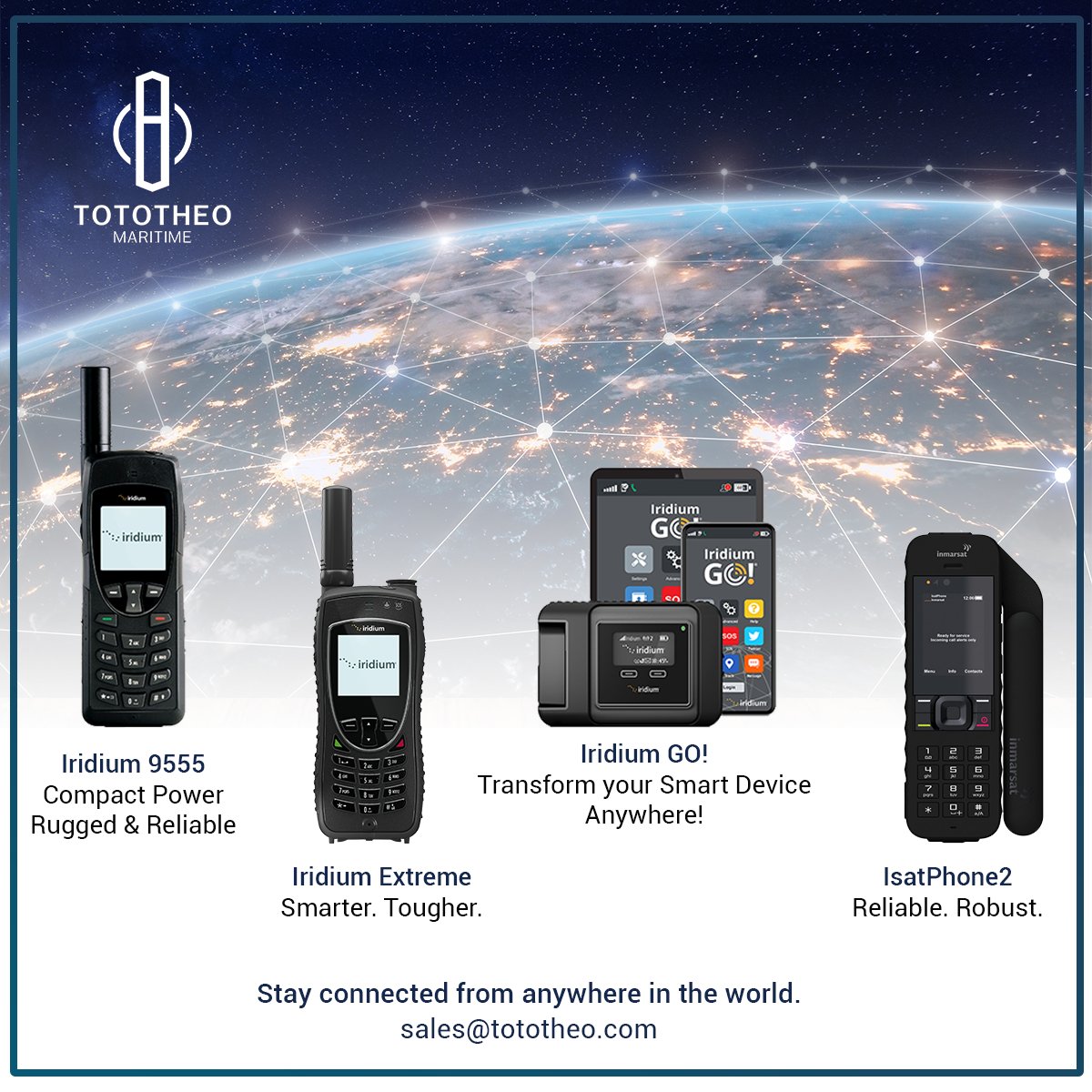 With high quality satellite devices, you can have reliable communication wherever you are.
#SatellitePhones #SatPhones  #satellitecommunications