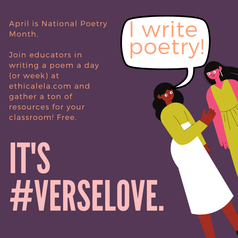 BRCrandall's tweet photo. And just like that, April is on the horizon. 2nd year of #VerseLove...registered. Bringing a nurse, a journalist, and a naturalist to the challenge (that's not a joke. No punchline - just verse...they teach, too). @writingproject AND I think I'm going to challenge my mom, too. https://t.co/D4JZfn7DEN