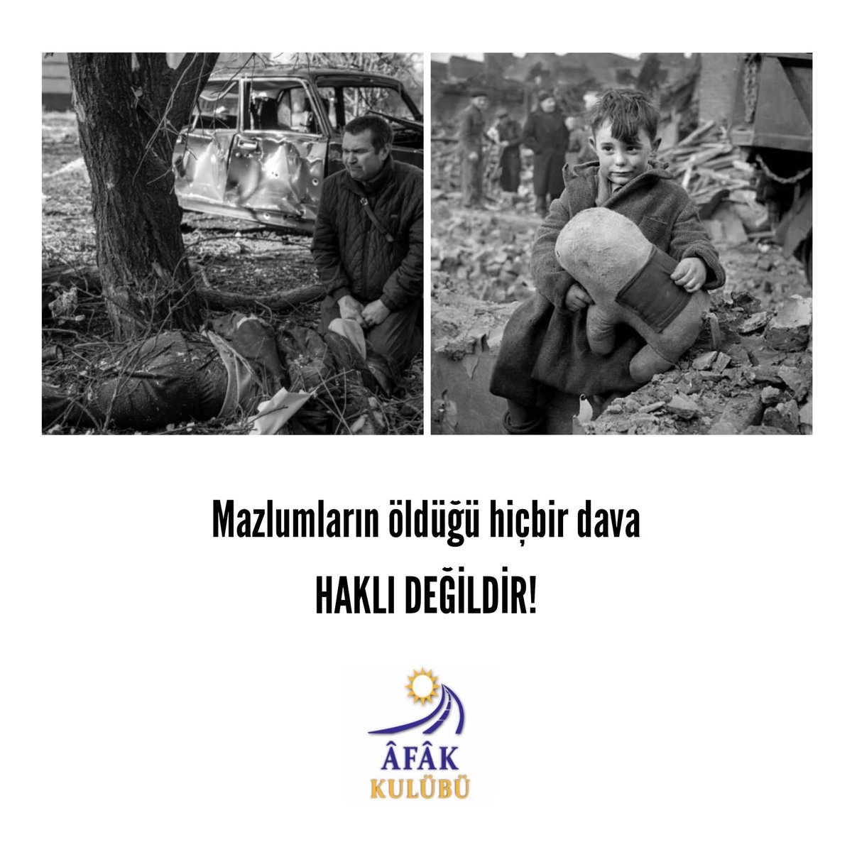 • "Müslümanlar da haklının, mazlumun yanında; haksızın, zalimin ise karşısında yer almalıdırlar. Kalplerinde zalimlere karşı en küçük bir temayül göstermenin bile azap sebebi olduğunu bilmelidirler." (Hud/113)

#SavaşaHayır
#ukraynarusya
#StopWar