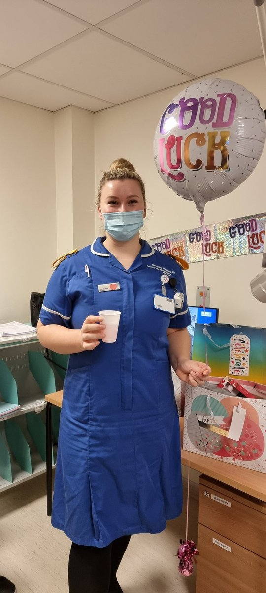 Today is Lydia's last shift on Ward 43! She has been an amazing Sister within the Neuro team. I hope she knows how much she will be missed by everyone. Good luck with everything!! @Lydiabotham @UHCW_TraumaNeur @UHCW_neurosurg @Gayle2582 @kellylouwalker @ACupOfRosieLee @nhsuhcw