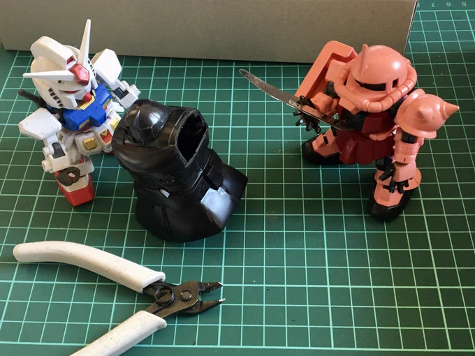 モナカドム始めました☆肩幅をハノジに少し詰めてでかい顔ももう少し整えてみたいと思います。今夜はここまでまた明日☆ 