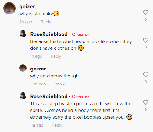 RoseRainblood's tweet photo. ⚠️NEWS FLASH: It's not just real boobies men are offended by...

Pixel boobies offend them too https://t.co/2SeyPKggeJ