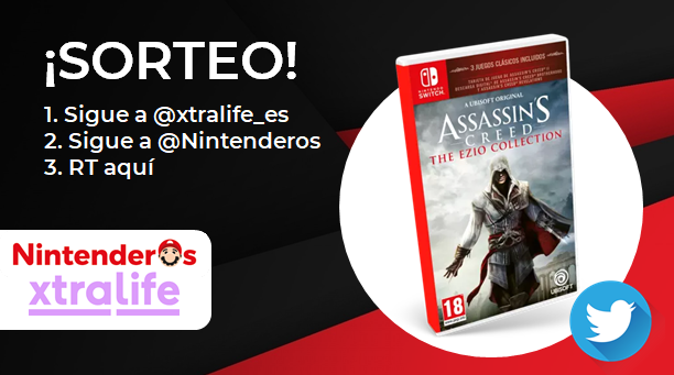 ¡Sorteamos una copia de Assassin's Creed: The Ezio Collection para Nintendo Switch!

1⃣ Sigue a <a href="/xtralife_es/">xtralife</a> 
2⃣ Síguenos (<a href="/Nintenderos/">Nintenderos</a>) 
3⃣ RT aquí 

¡Suerte! - nintenderos.com/2022/02/sortea…