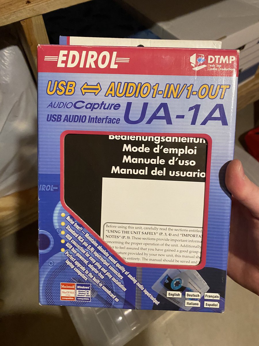 CushAudio's tweet image. Found the box to my first ever audio interface. Purchased in 2002. Happy 20th birthday my audio career!