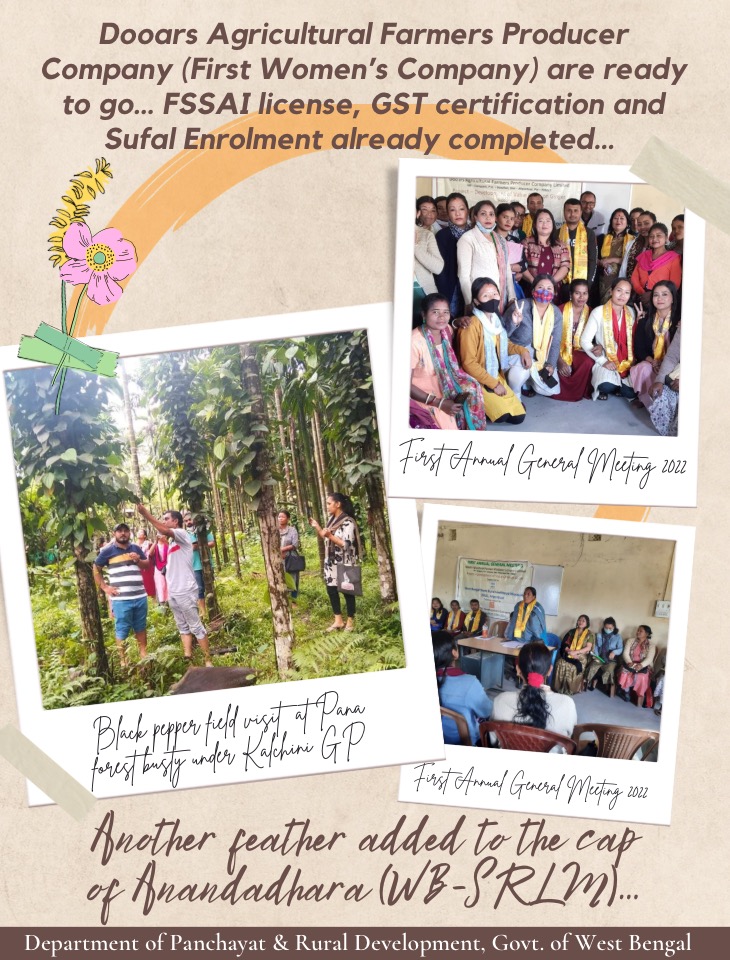 Ananddhara turning over a new leaf...An all women Producer Company in Dooars, from baby steps to full fledged all women company. Godspeed Girls!!!👍👍#NRLM...