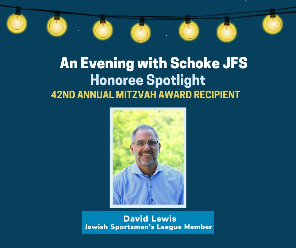 JFS_CT's tweet image. The Jewish Sportsmen's League is being honored with the 42nd Annual Mitzvah Award for An Evening with Schoke JFS on May 22, 2022.

Today we highlight JSL member, David Lewis.

To learn more about the event and register, visit: ctjfs.org
#Stamford #FairfieldCounty