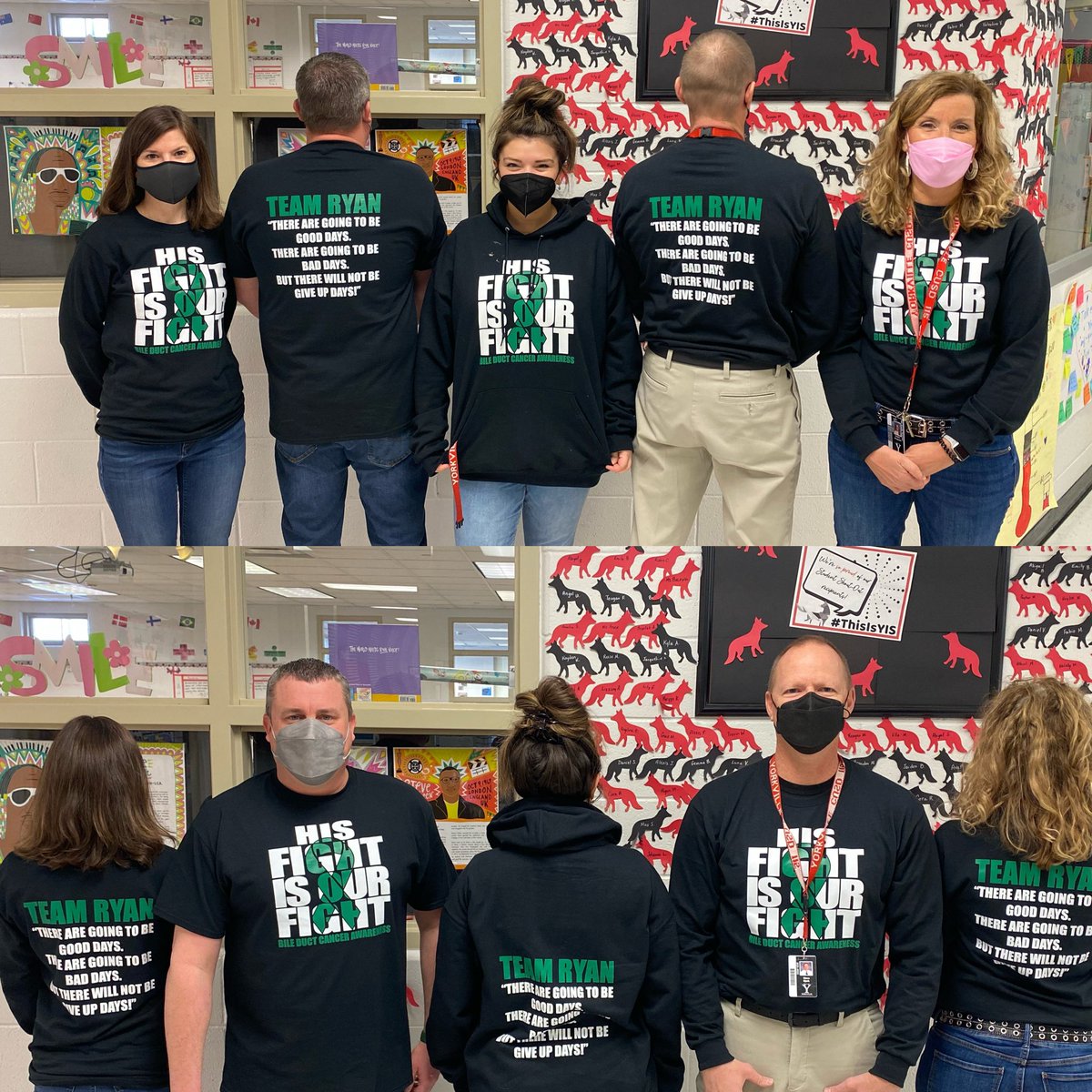 Yorkville Intermediate showing our support for <a href="/RyanAdkins82/">Ryan Adkins</a> !! #hisfightisourfight