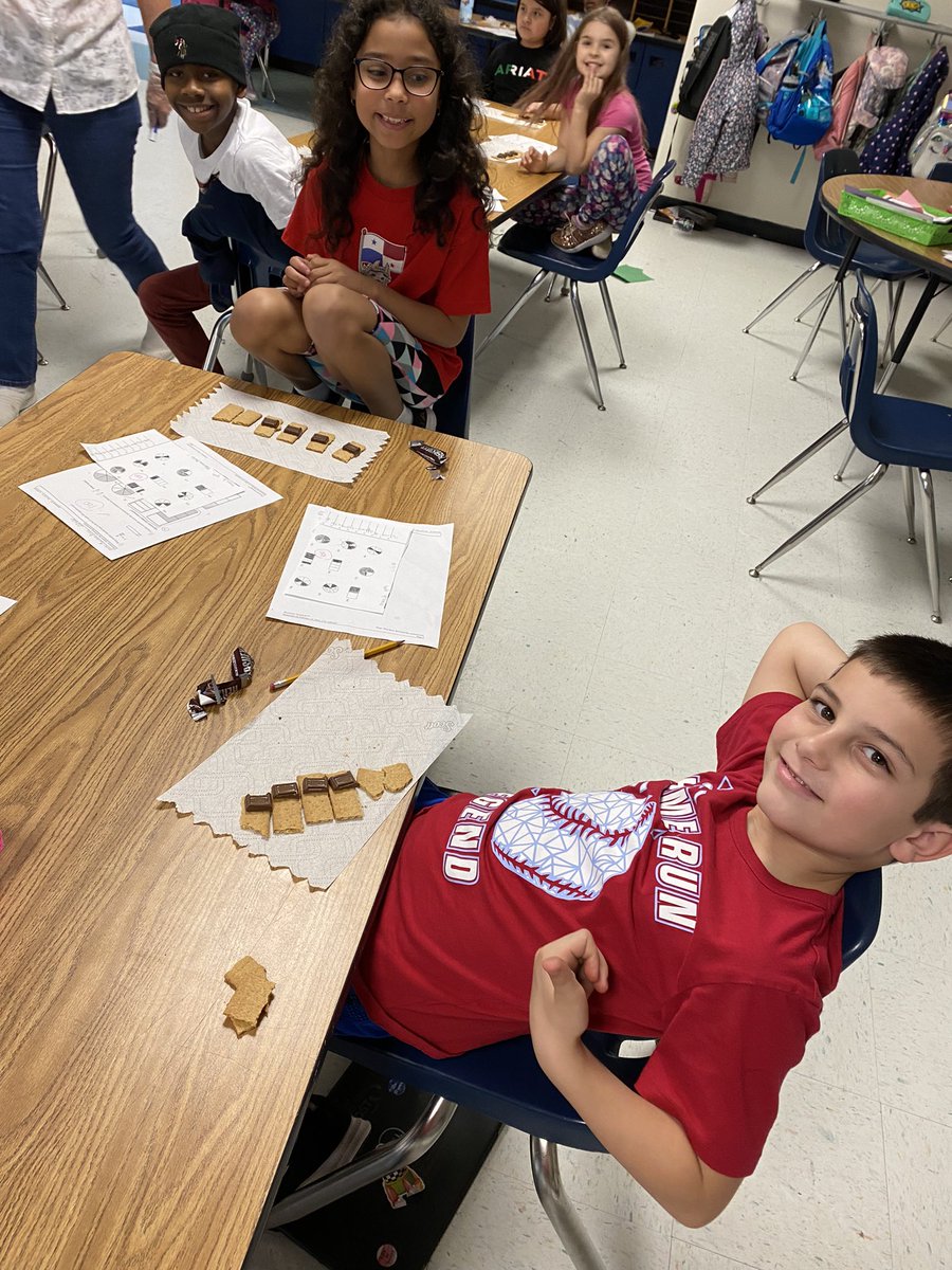 EmilyNycz's tweet photo. Comparing fractions with a yummy treat! https://t.co/KvwA5E0MCL