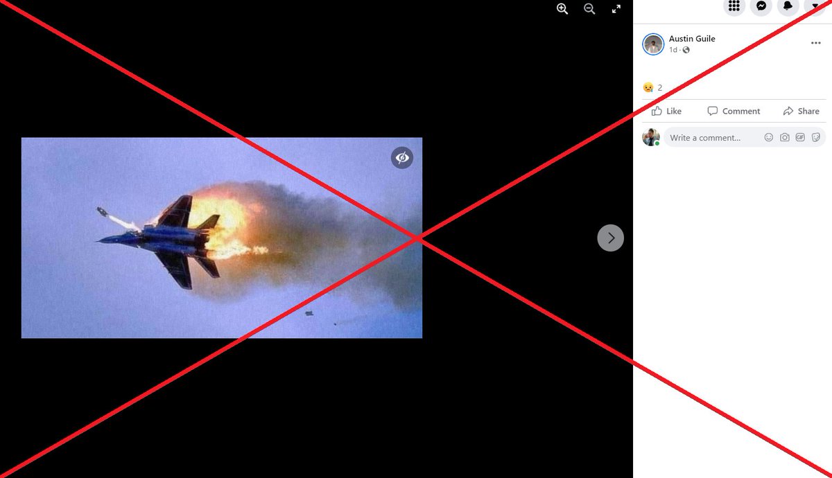 This image does not show a Russian airplane on fire in Ukraine. It shows a pilot ejecting from a burning plane during a 1993 air show in Fairford, England. usatoday.com/story/news/fac…