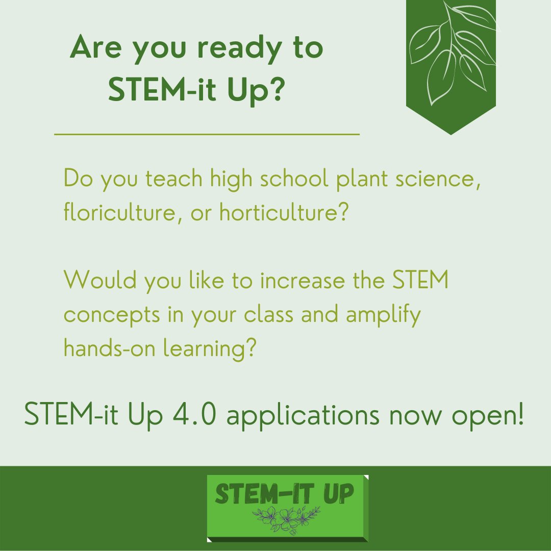 nkferand's tweet photo. APPLICATIONS ARE OPEN! #agteachers #teachag #plantscience https://t.co/iSkI2jQwXS https://t.co/L5uom8ccOb