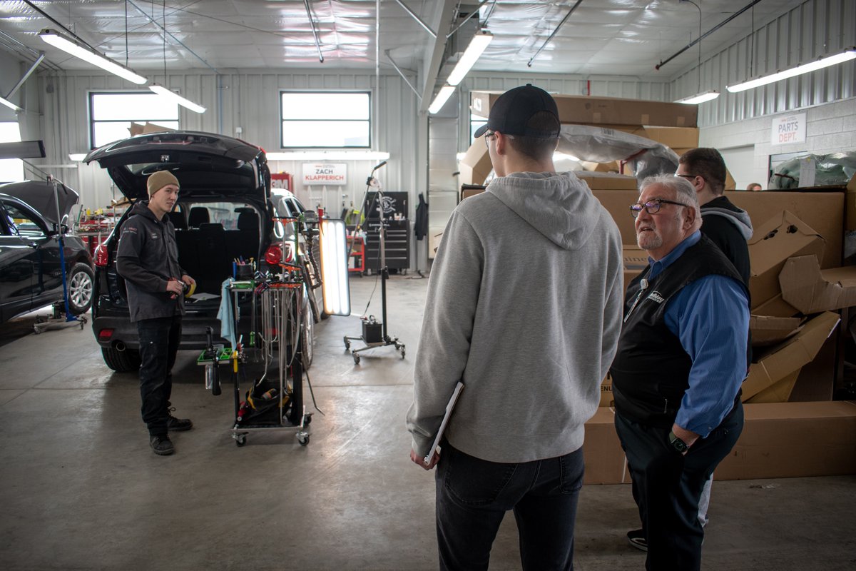We had the opportunity to give a couple students from <a href="/FondduLac_HS/">Fond du Lac High School</a>, Joseph and Christopher, a behind-the-scenes look our dealership! We had a great time talking about Holiday’s history and process, careers in the automotive industry, and more. Thank you both for stopping by!