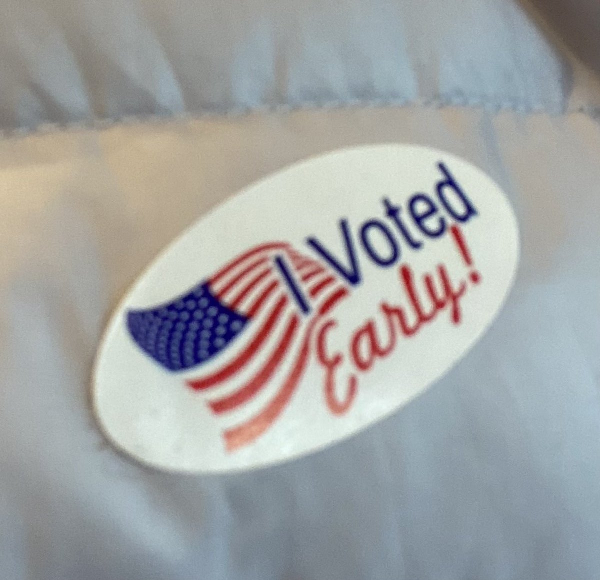 celestemay's tweet photo. Voting at lunch took no time at all. ⁦@texasbankers⁩, have you voted yet? Why put off until Tuesday something you can do today?! #carpediem #ShowMeYourSticker #vote https://t.co/rlyegkelsH