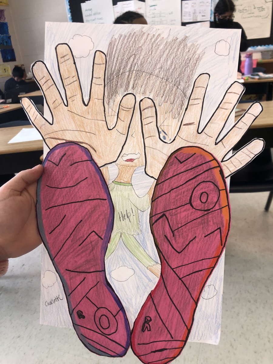MsGuglielmin's tweet photo. We learned about lines and shapes. We are making free falling characters in art https://t.co/iQMFFeLtPZ