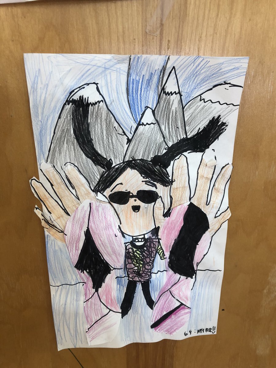 MsGuglielmin's tweet photo. We learned about lines and shapes. We are making free falling characters in art https://t.co/iQMFFeLtPZ
