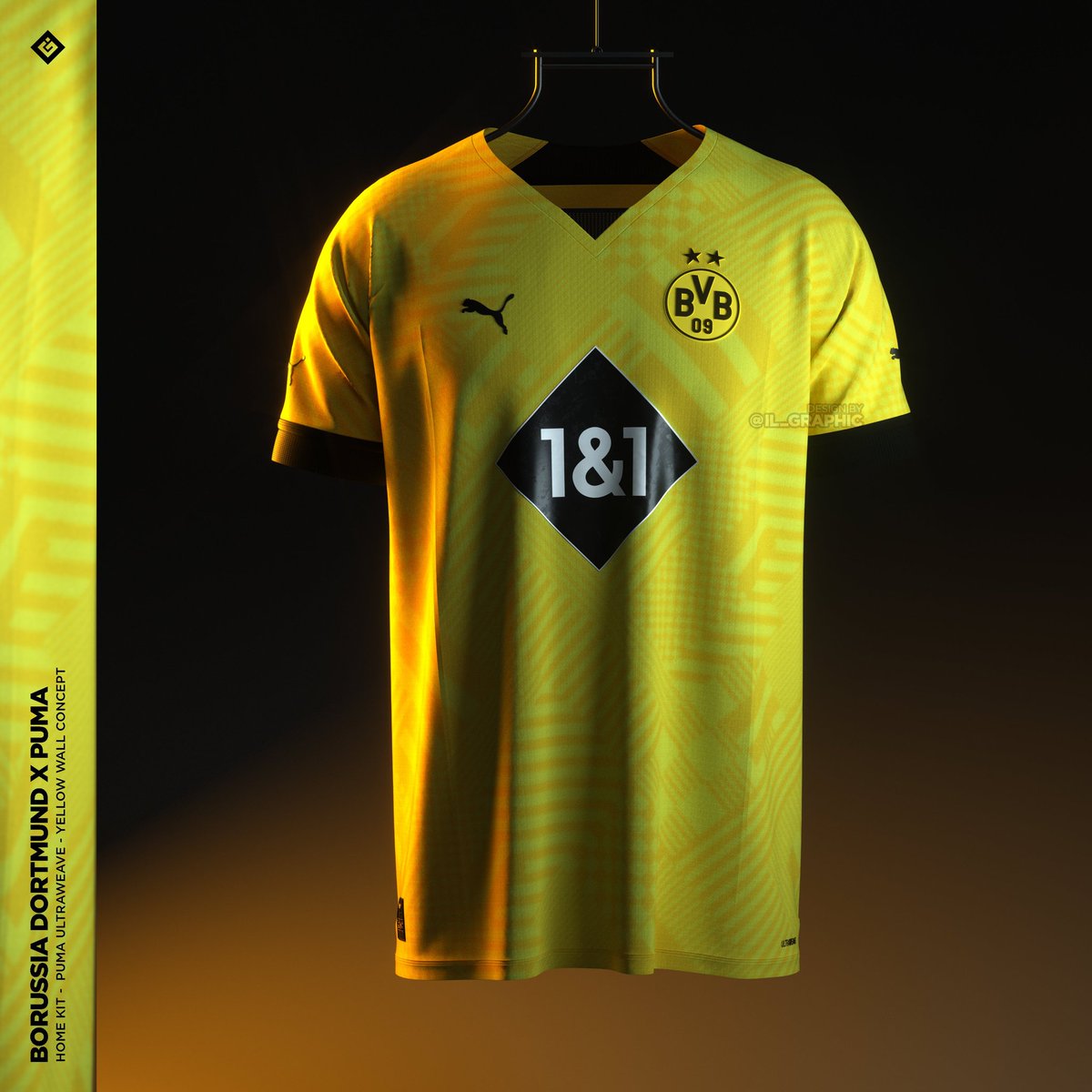 KonceptKitz's tweet photo. Following @hendocfc's theme, here are some of those adventurous and funky designs that might have made it, from the very talented concept designers: @IL_Graphic @SvanteIvar @_MTN25 and @ZAHINthesleek 😊 #Designthekit #GraphicDesign #BVB #BVBshirt https://t.co/UbTyfwDpkN