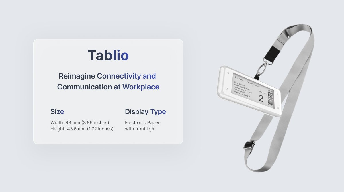 TraceSafeTech's tweet photo. TraceSafe has stepped into the future of #IoT wearables with the launch of its breakthrough solution #Tablio
Discover how #Tablio has the potential to improve productivity, safety, experience &amp; workflow through context-driven communication.

https://t.co/tplhSiiVQd https://t.co/q5PelVCbZa