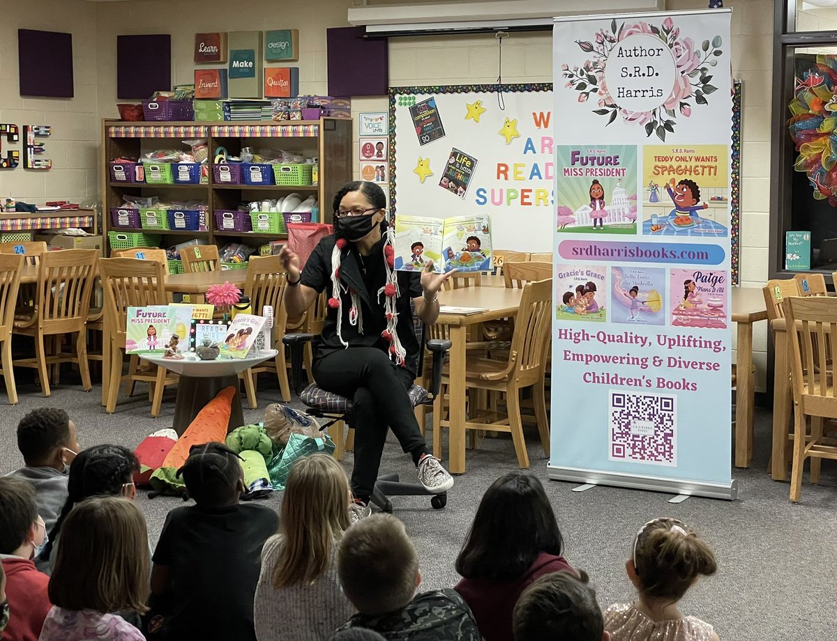 It was such an honor to have local author S.R.D Harris visit <a href="/VioletElem/">VioletES</a> and share her stories with the kids. Her books are so uplifting and empowering! #BHM  check out her website for more details about her story behind her stories—> srdharrisbooks.com