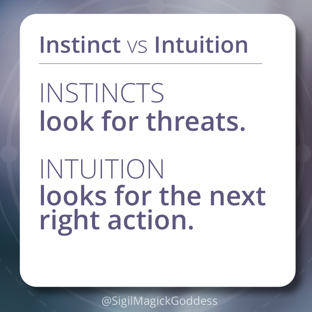 #Instinct vs #Intuition
Instincts look for threats (feel it in your gut) while Intuition looks for the next right action (following hunch).
Once you know this distinction, you'll be yelling at your television as often as I am! 😂
Stay Magickal!
#Spirituality