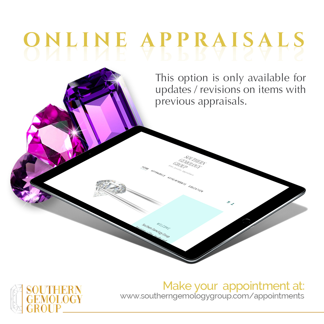 southgemgroup's tweet photo. Are you worried because you need to update your jewelry appraisal report for state taxation and you're not in the Orlando area? 

#jewelryappraisal #estateappraisal #orlandojewelry #jewelryappraiser #gemologist https://t.co/5xXtzzKCXg