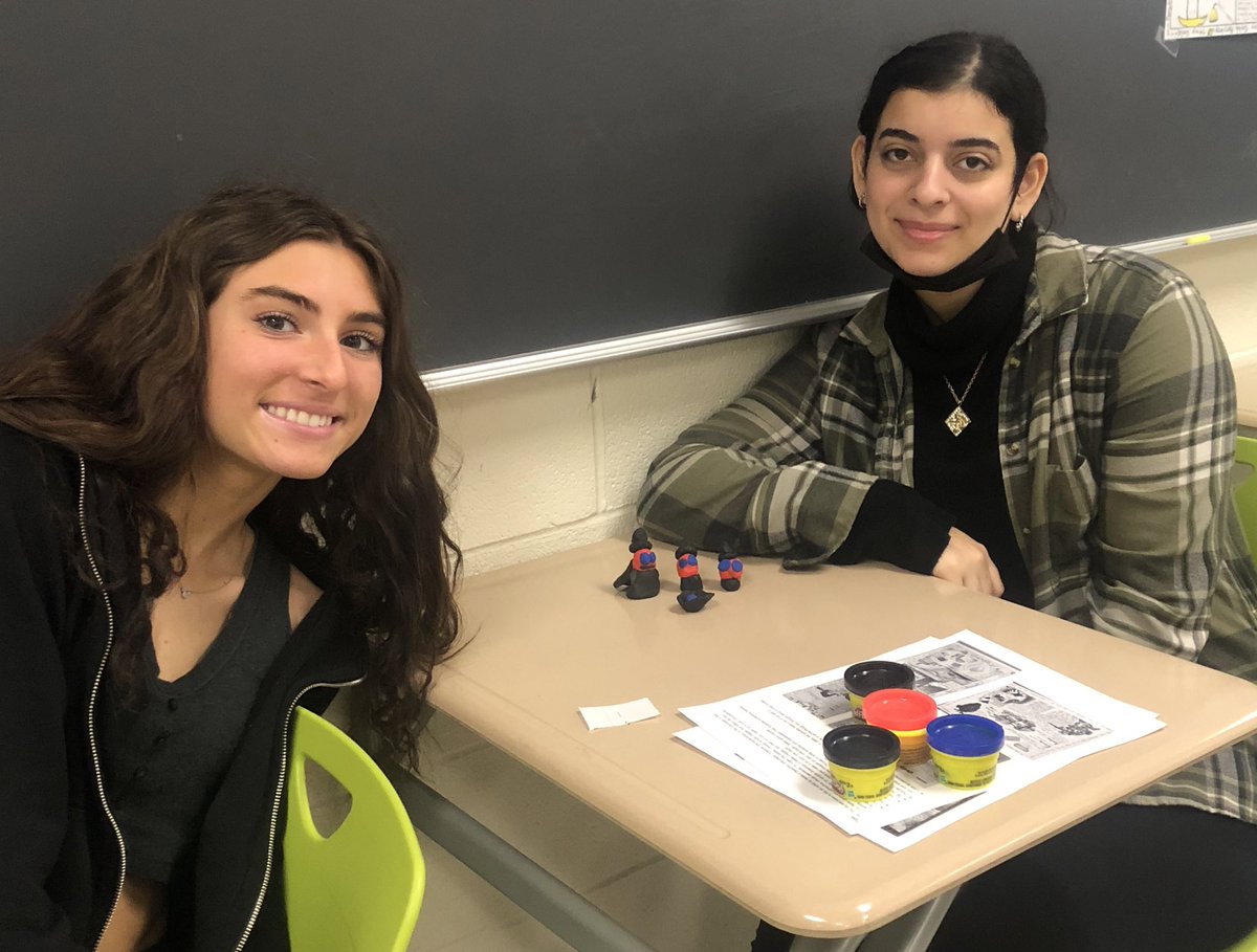 MrsMarlette's tweet photo. Students in English 12 Blended got creative and used materials of their choosing to create their own interpretations of the witches in Macbeth! https://t.co/suyKJhWcPK