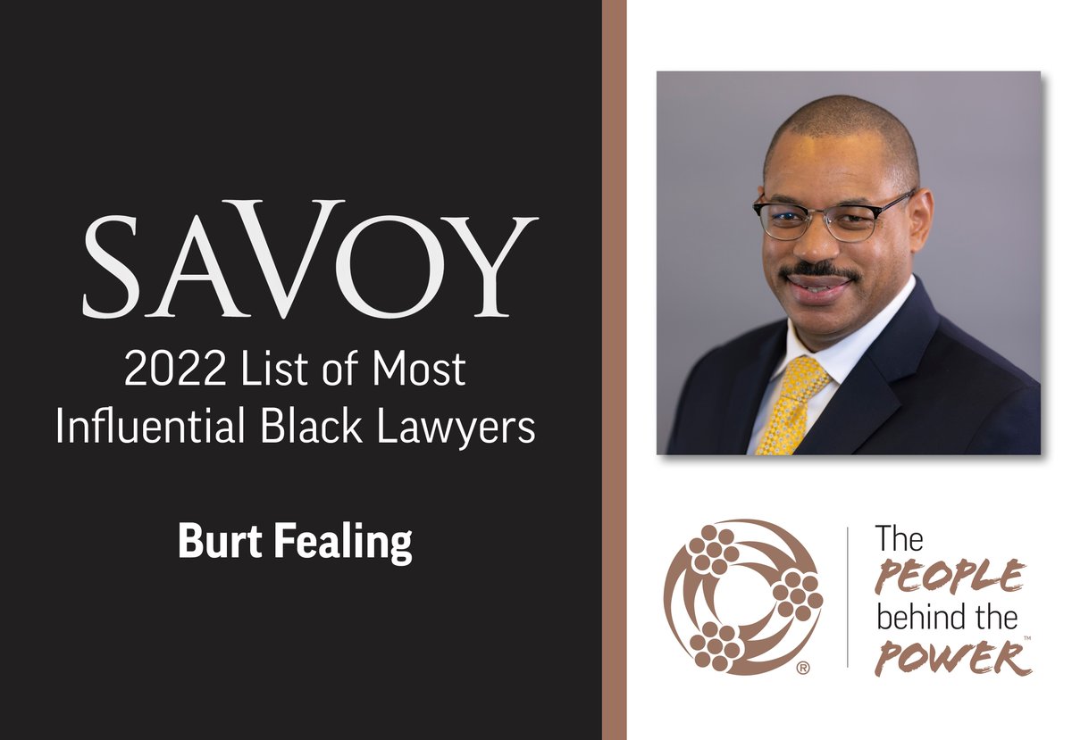 Burt Fealing, executive vice president and general counsel at Southwire, was named to Savoy Magazine’s 2022 list of Most Influential Black Lawyers. 
To read the full article, visit southwire.com/us/en/blogs/bu… .