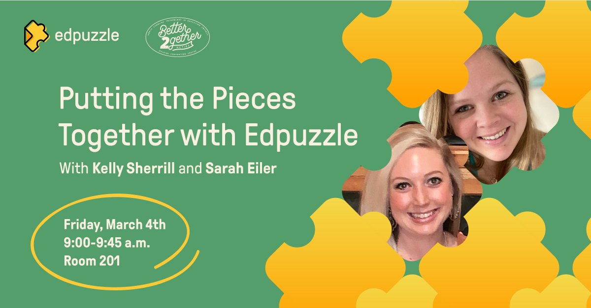 📢 Hey #NCTIES22 fam- want to learn more about using <a href="/edpuzzle/">Edpuzzle</a> and our favorite ways to level up your instruction? Join <a href="/kelly_sherrill1/">Kelly Sherrill</a> and I for this getting started session. 💛🧩 See details below! ⬇️