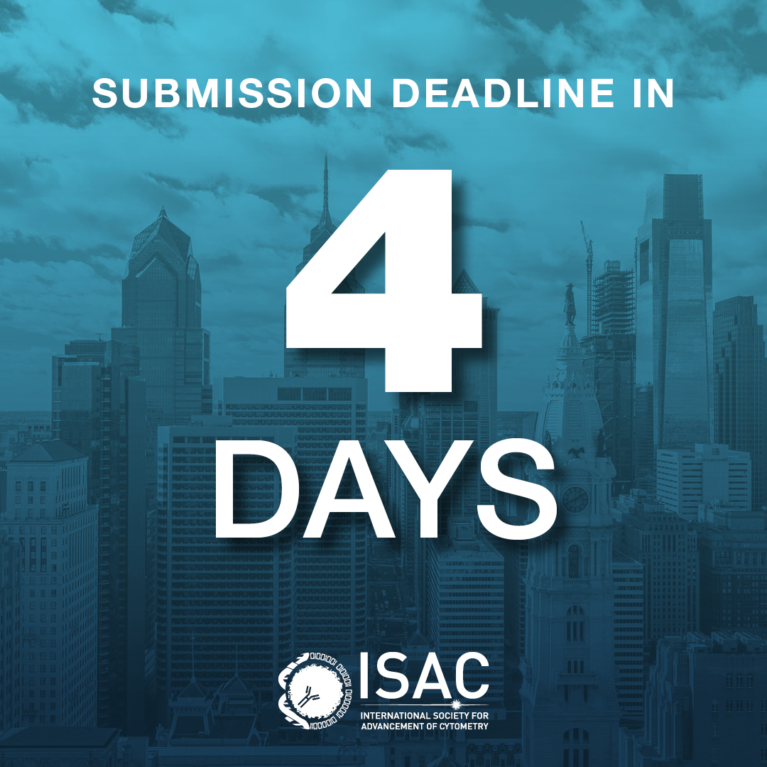 4 DAYS TO GO! The deadline is quickly approaching! Get your Oral Presentations in March 1st! Submit now: isac-net.org/page/CYTOCallf…