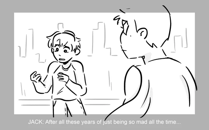 25 - Mixed Feelings (1/2)

my ocs from when I was 14– two brothers, one a superhero and the other a detective!

#Feboardary #Storyboard #Superhero 