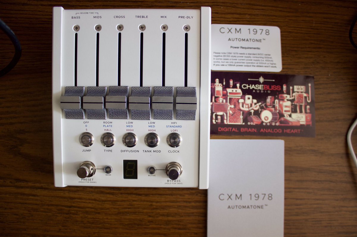 IanAeillo's tweet photo. Through all my searches and reverbs I’ve used, there’s one I’ve dreamt about getting. Based on the OG Lexicon 480L, the @chaseblissaudio CXM-1978 has moving faders, a true balanced mode for studio use, and just a world of amazing sounds. Thanks to @ericnyffeler and Chase Bliss! https://t.co/palaN1g4wp