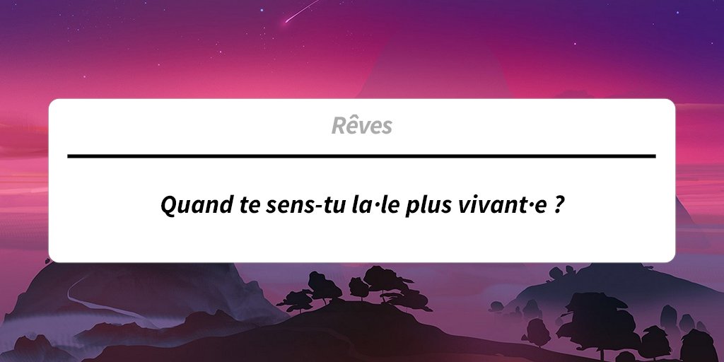 plsask_me's tweet photo. Quand te sens-tu la·le plus vivant·e ? #plsask ➡️ https://t.co/pMIYMLp54t https://t.co/jUKdU5R6BL