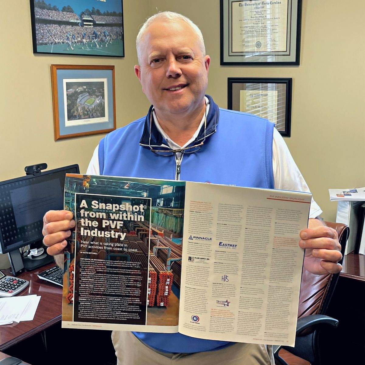 EasternFirst's tweet photo. Check out page 74 of the latest edition of The Wholesaler as Eastern's Chief Sales Officer, Richy Milligan, joins the discussion on the current state of the #PVF industry.
#easternfirst #thewholesaler #phcppros #industry #pipes #valves #fittings #companyculture https://t.co/eP1UZj08TQ