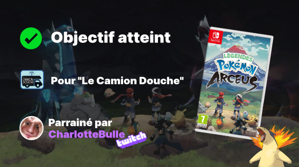 DonumFR's tweet photo. Le tirage au sort du jeu concours Pokémon Arceus c'est maintenant en live sur le Twitch de @ShooshCharlotte ! 🚀 🔴LIVE https://t.co/w7wJAU77z5