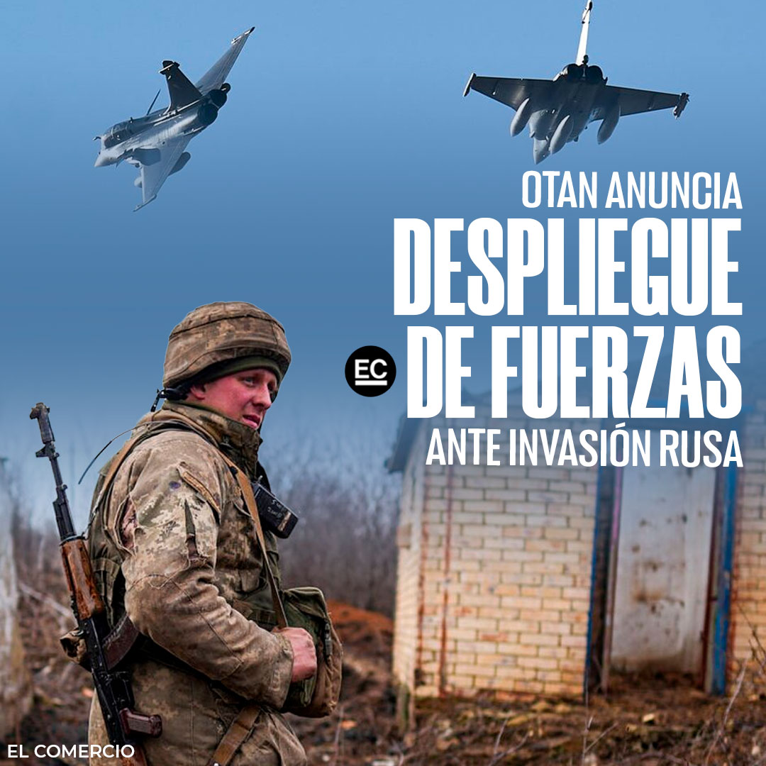elcomerciocom's tweet photo. #ATENCIÓN | Líderes de la OTAN anuncian despliegue de fuerzas de respuesta ante la invasión rusa de #Ucrania. Esta es su capacidad bélica » https://t.co/GIIyTk81kz https://t.co/vCp7ro7exT