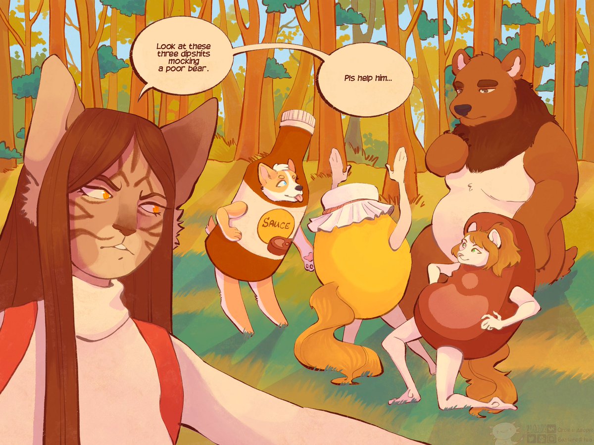 batteredtea's tweet photo. Finally finished a really big and funny commission:)
I really like how it turns out! And yes, there are my oc Anteya (cat girl) https://t.co/wzjUqA5iBC