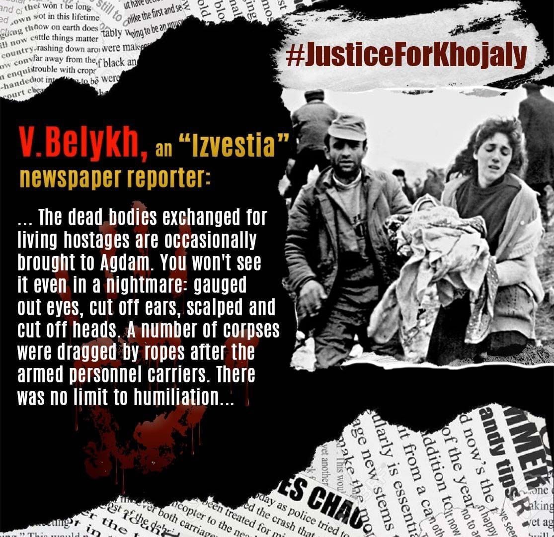 Nobody has been forgotten, and nothing has been forgotten. Khojaly genocide is one of the most violent acts of aggression in the XX Century.  #JustforKhojaly #Xocalı30 #XocalıüçünPaylaş #Davam2022