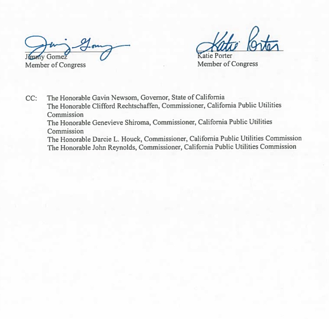 JakeKarter1's tweet photo. Thank you to the 26 Members of Congress who signed on to this letter to @AReynoldsCPUC related to supporting rooftop solar. CA leads the nation in rooftop solar installations &amp; the current PD would seriously damage the progress CA has made so far. #SaveSolar ☀️
Letter below👇 https://t.co/K5e6zmxVRo