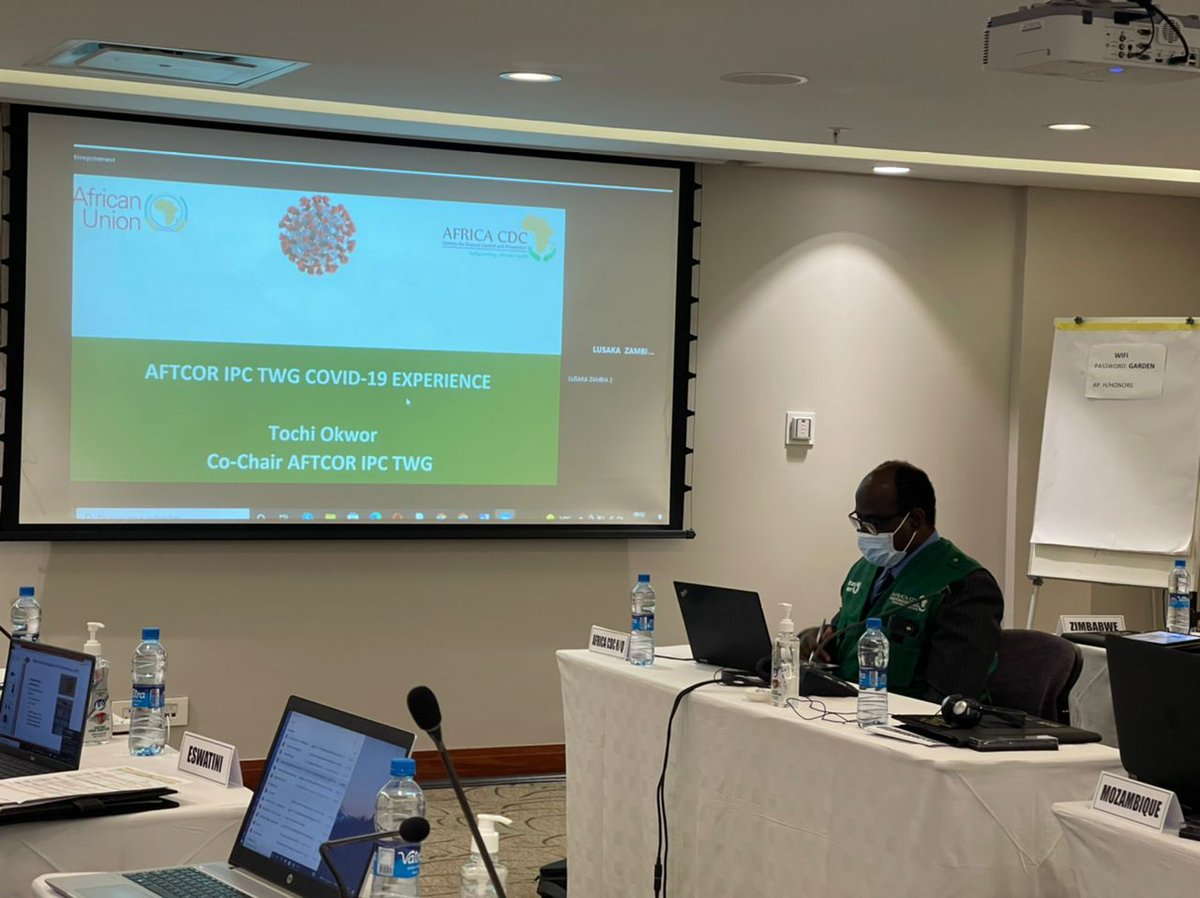 AfricaCDC's tweet photo. @tokwor7 Cochair of #AFTCOR #IPC_TWG speaking on “advancing IPC in Africa” Dr Tochi is sharing the remarkable progress AfricaCDC has made on improving infection, prevention and control across the continent.
#NewPublicHealthOrder https://t.co/bAftKinuRH