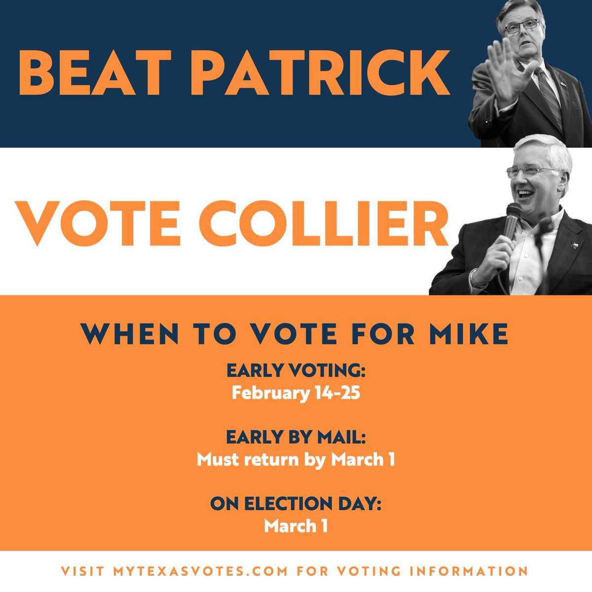 CollierForTexas's tweet photo. I’ve worn out three pick-up trucks and shut down my business to dedicate every fiber of my being to defeat Dan Patrick—because I know that the opportunity to protect our rights, to keep the lights on, to educate our children, and do so much more is before us. https://t.co/euU2o4Q5Qa