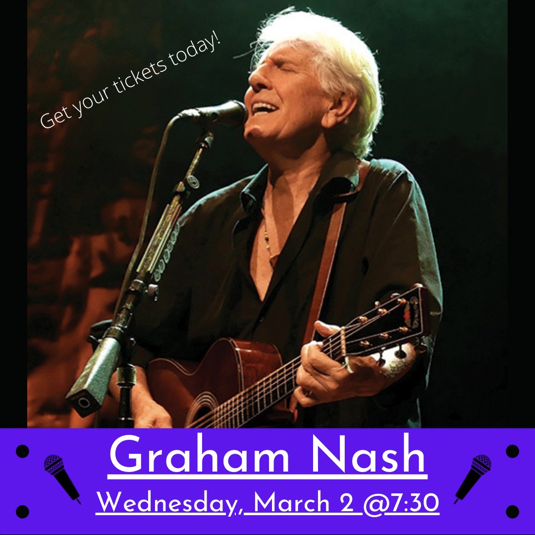 Still some tickets available for A Very Special Evening with Graham Nash!! Get them before they are gone!