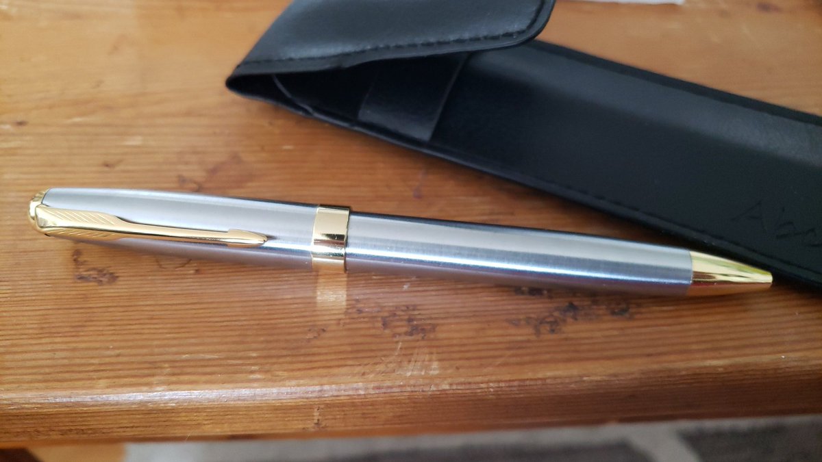 HylandAndMe's tweet photo. Bought a new pen for some reason. That why I haven't done much writing lately, right? Because I didn't have a good enough pen?
#PenIsMightier https://t.co/ztO7fJDQZC
