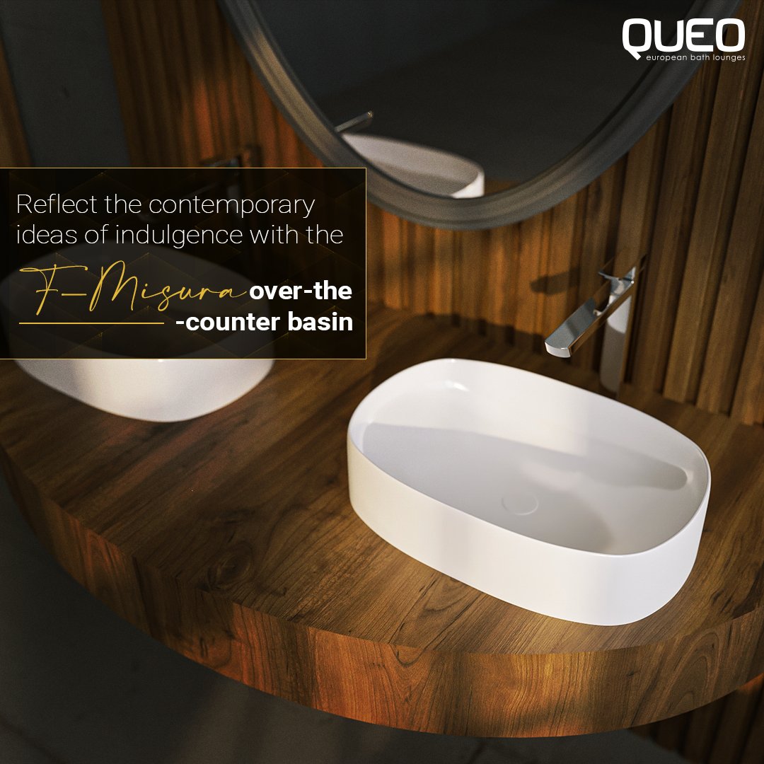 queobathrooms's tweet image. Inspired by the thin rim design philosophy, the elegant and ovular F-Misura over-the-counter basin by Alessandro Paolelli adds charm to your bath space. 
Explore the entire collection here bit.ly/3IkBYcY.

#ImmerseInArt #NothingLessWillDo #Queo #EuropeanBathLounges