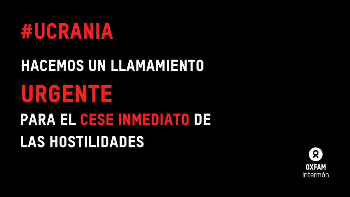 Nos preocupa mucho el impacto del conflicto en #Ucrania y pedimos el cese inmediato de las hostilidades. 

Es vital que las  personas civiles en todas partes estén protegidas y nos solidarizamos con todas aquellas afectadas por la violencia.