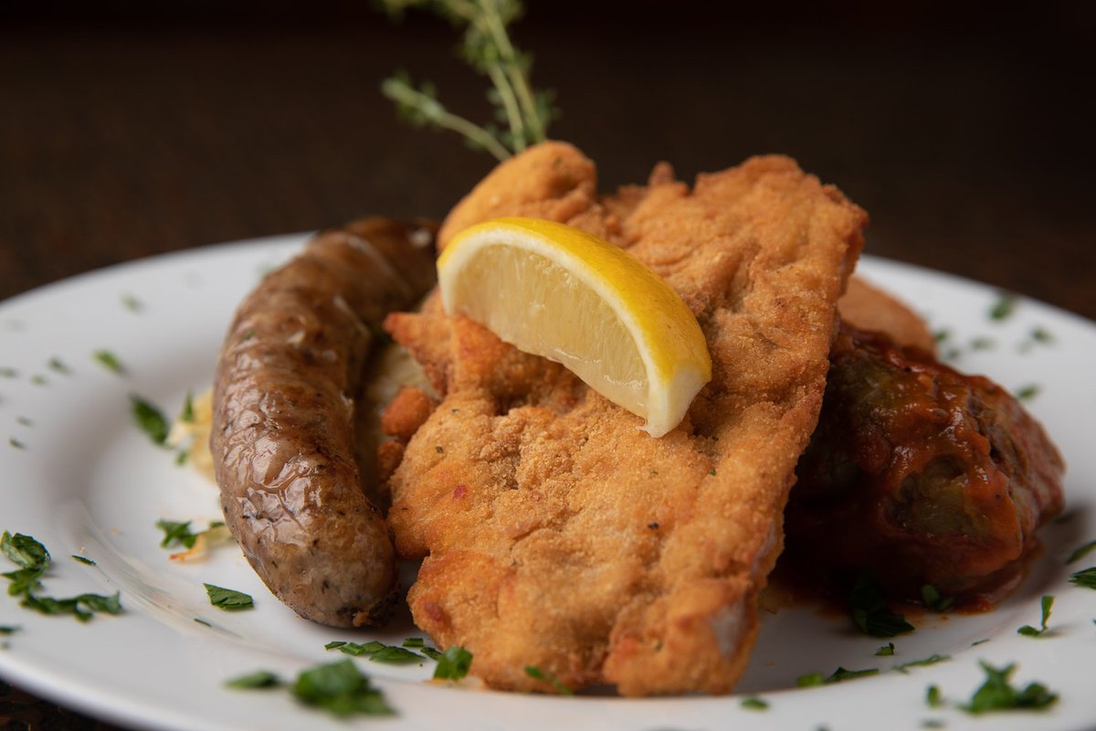 concordiac's tweet photo. Our Friday evening buffet is a great deal! Every Friday evening from   5:00p.m. to 8:00p.m. Tonight: Soup, Schnitzel, Fried Chicken, Cabbage Rolls, Mashed Potatoes, Sauerkraut, Assorted Salads and Dessert-   All for just $21.95 per person!!  Call to reserve 519-745-5617 ext. 0 https://t.co/buNcMrcxSk