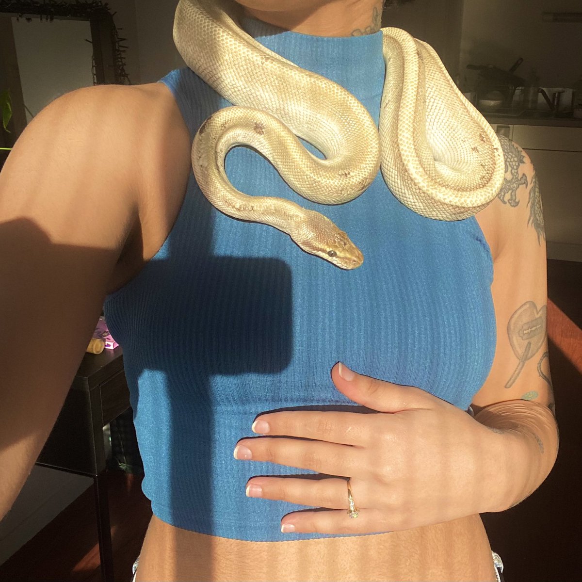 noorsdeath's tweet photo. just posting my snake and i https://t.co/GbMPvERxJ4