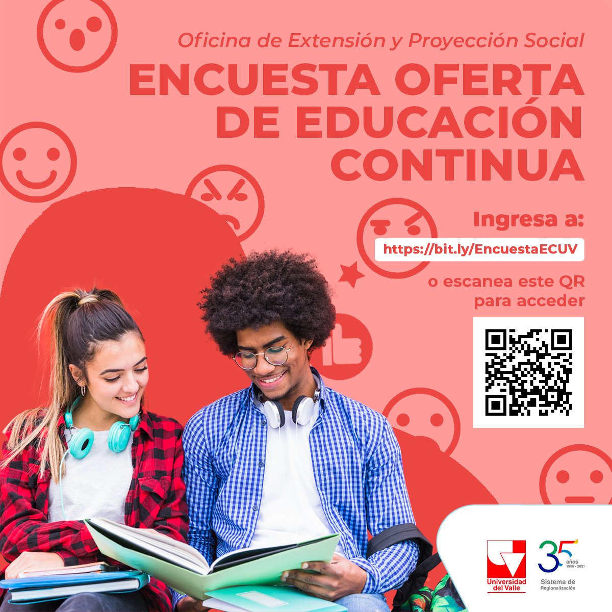 UnivalleBun's tweet photo. #EducacionContinuaUV | Te invitamos a participar en la encuesta de caracterización sobre la oferta de educación continua, con el fin de identificar aspectos que nos permitan conocer los requerimientos e intereses de la comunidad. 

Haz click aquí: https://t.co/qKFon6Ay0M https://t.co/bICxpS64BU