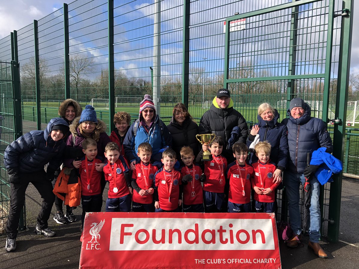 NomadBuccaneers's tweet photo. The young Buccs first ever trophy 🏆 @LFCFoundation Winners #Nomads 💜💙 https://t.co/1Wx1yeCnuX