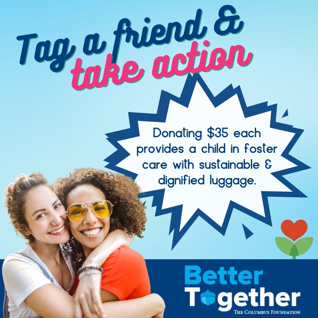 thebuckeyeranch's tweet photo. We are almost half way to our goal of providing 100 @OhioKids in #FosterCare with durable luggage. Help us and @colsfoundation #TakeAction:
👋Tag a friend or co-worker
📱Text BT37316 to 614-230-0347
🐣Retweet to spread the word!
💻Visit the link: https://t.co/LudL1EWcIK https://t.co/LaxcjH2ElP